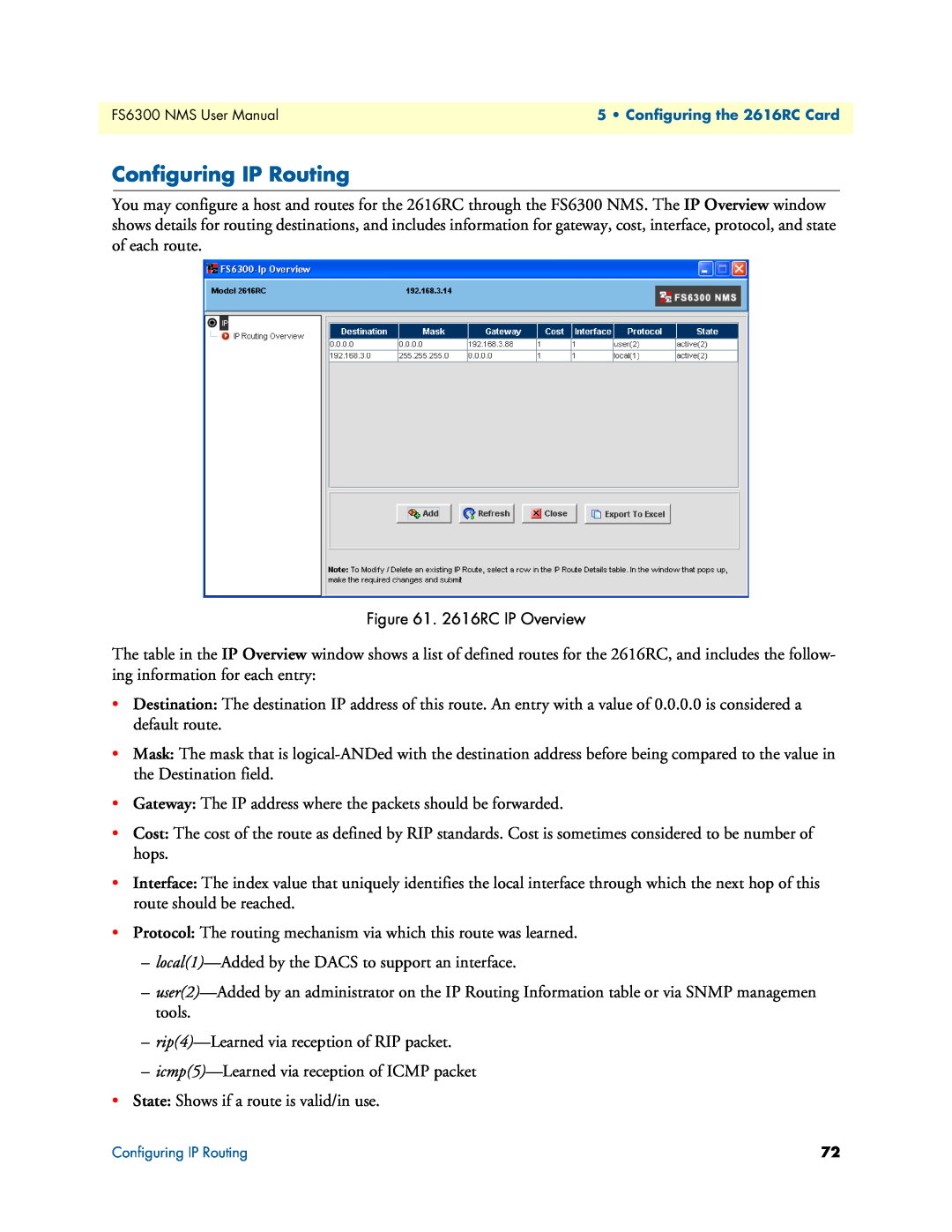 Patton electronic 6300 user manual Configuring IP Routing 