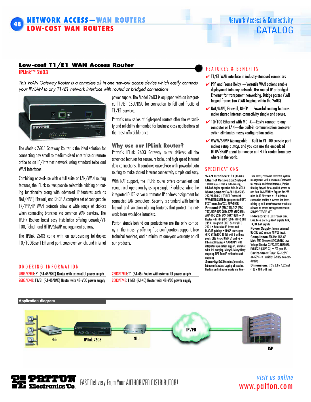 Patton electronic ACC-S02 manual Where in the world, Hub IPLink 