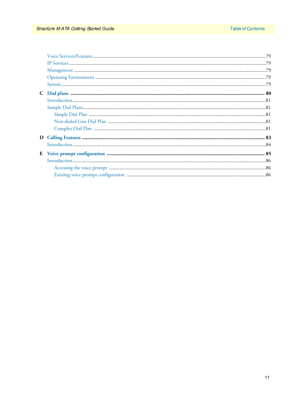 Patton electronic M-ATA manual Calling Features 