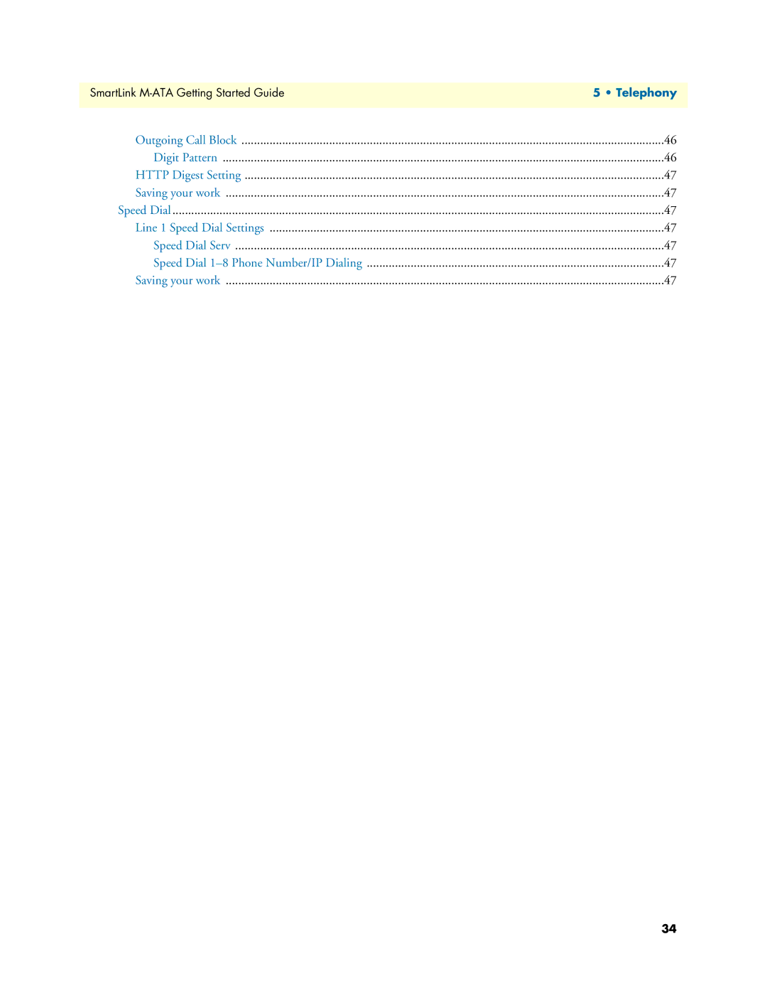 Patton electronic M-ATA manual Telephony 