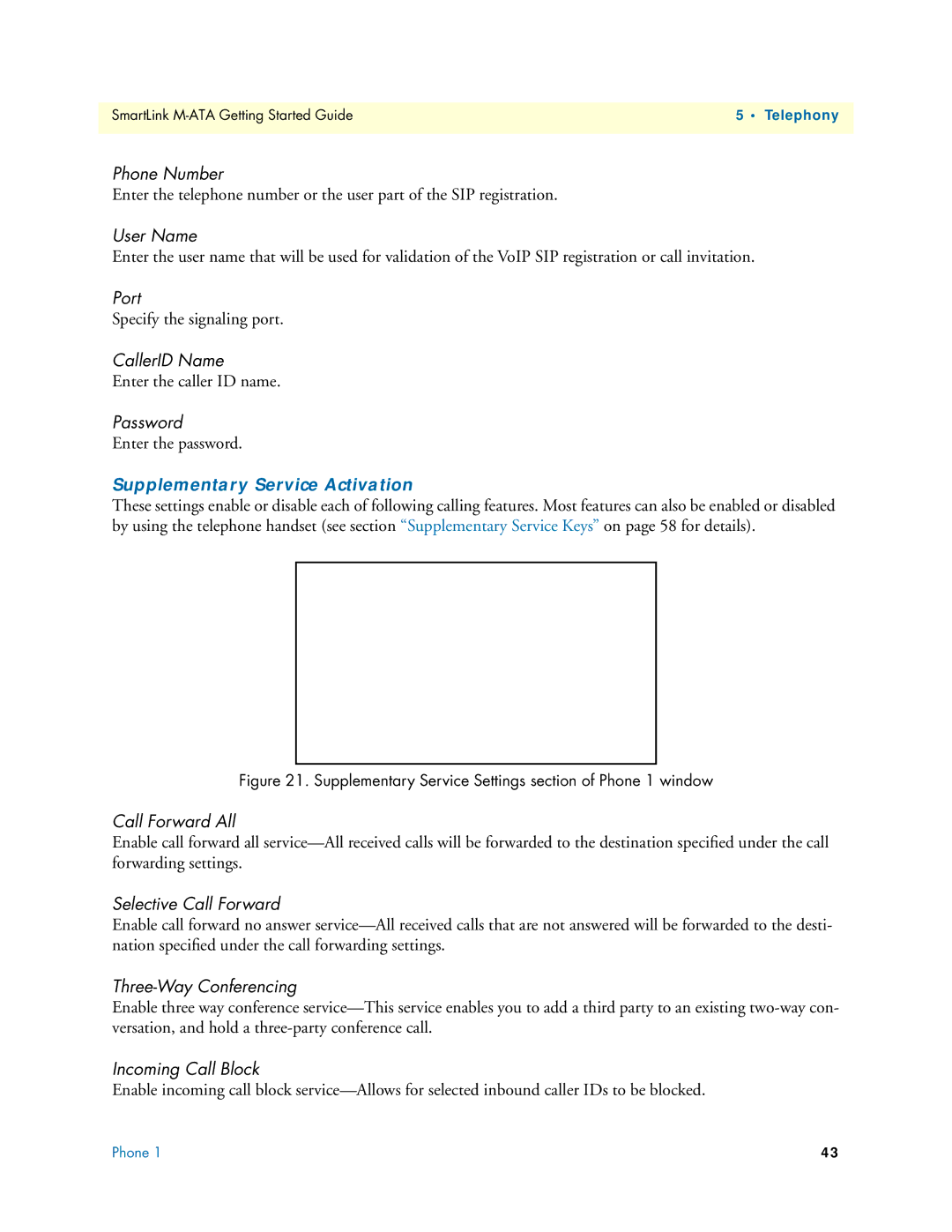 Patton electronic M-ATA manual Supplementary Service Activation 