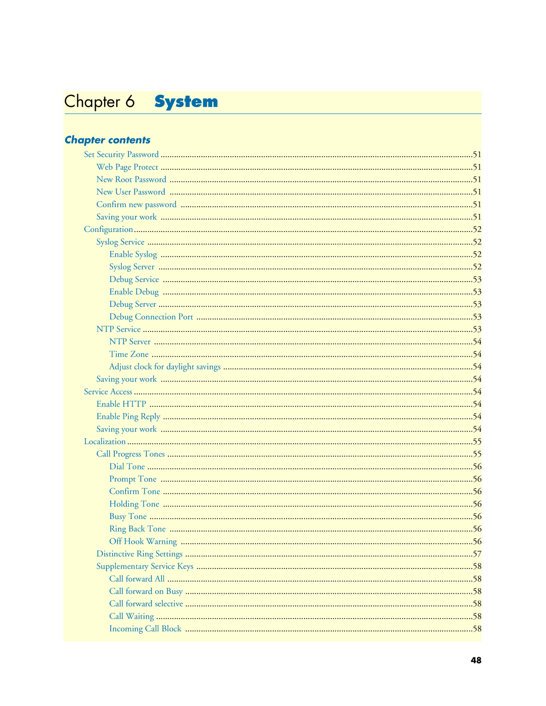 Patton electronic M-ATA manual System, Chapter contents 