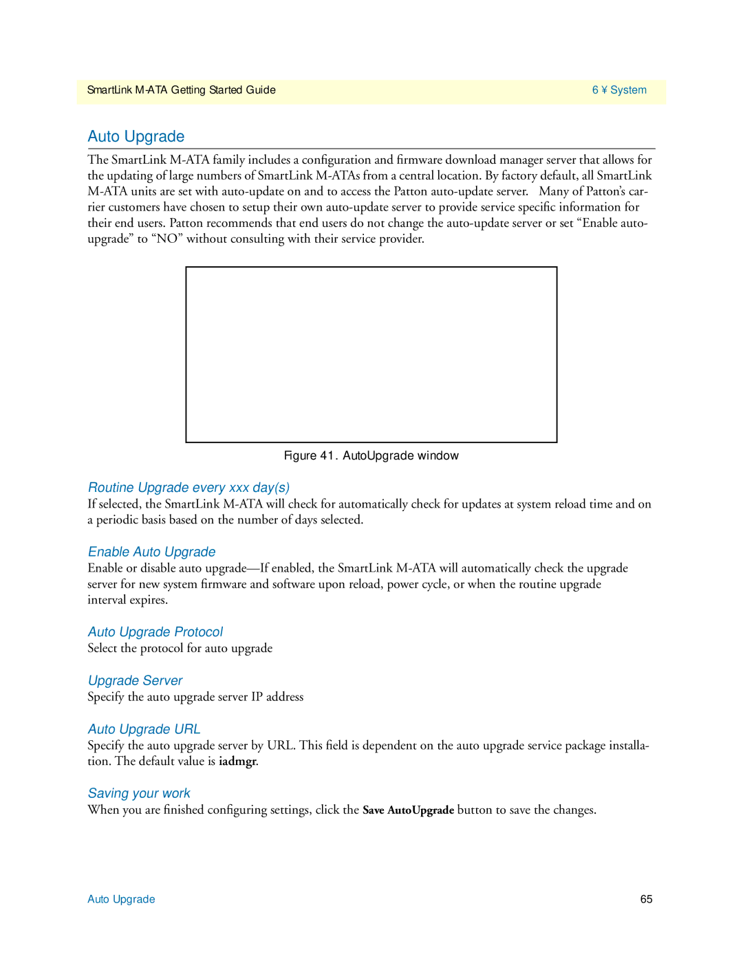 Patton electronic M-ATA manual Auto Upgrade 