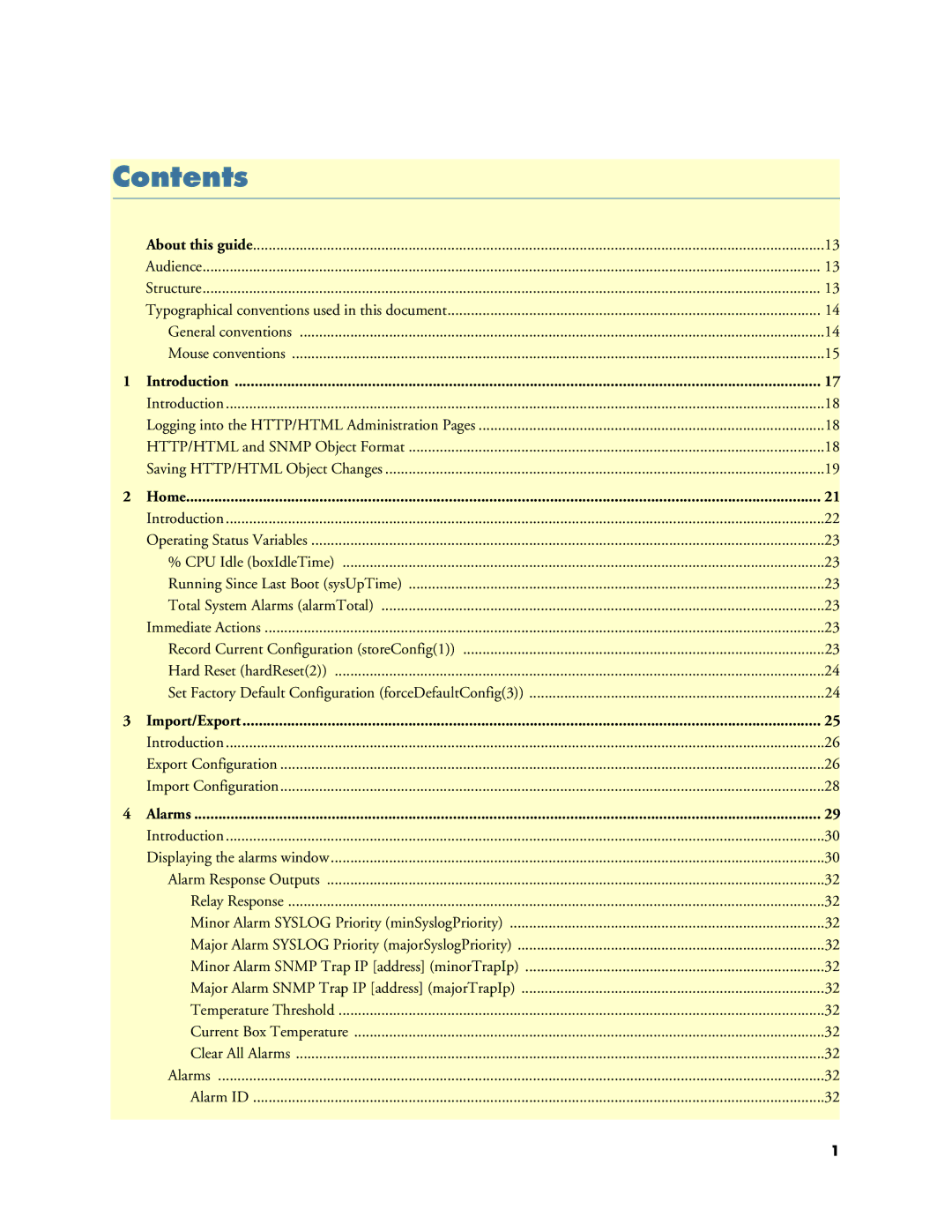 Patton electronic Model 2604 manual Contents 