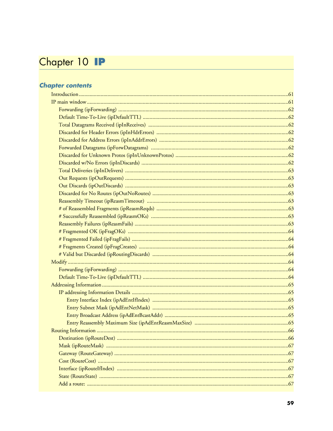 Patton electronic Model 2604 manual Chapter contents 