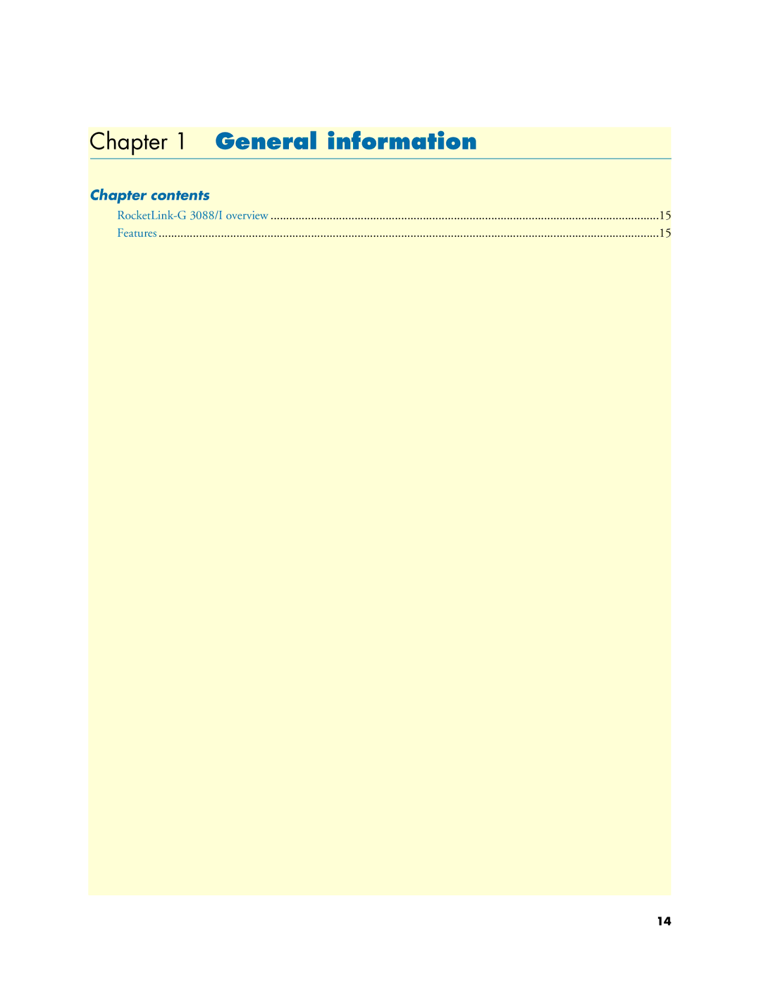 Patton electronic Model 3088/I manual General information, Chapter contents 