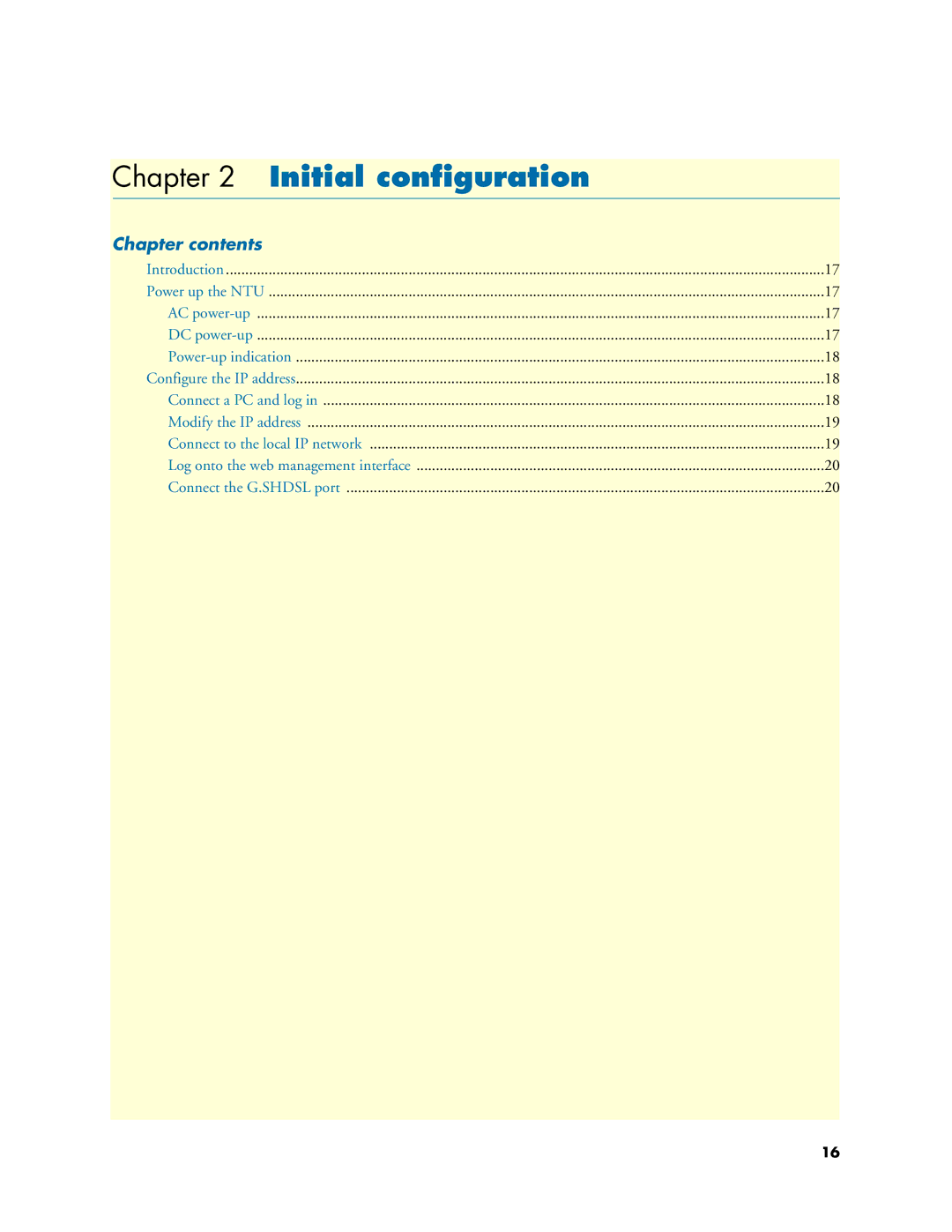 Patton electronic Model 3088/I manual Initial conﬁguration 