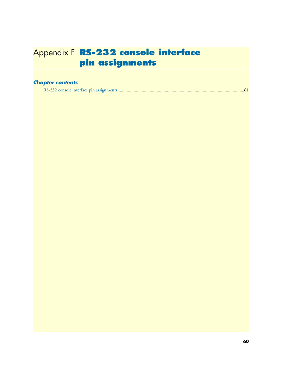 Patton electronic Model 3088/I manual Appendix F RS-232 console interface Pin assignments 