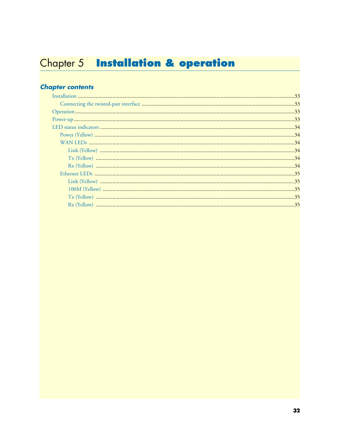 Patton electronic Model 3088/I manual Installation & operation, Chapter contents 