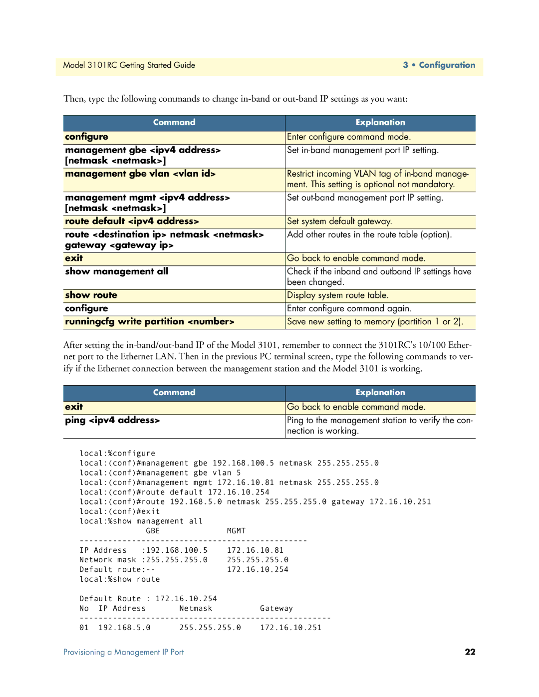 Patton electronic Model 3101RC manual Conﬁgure 