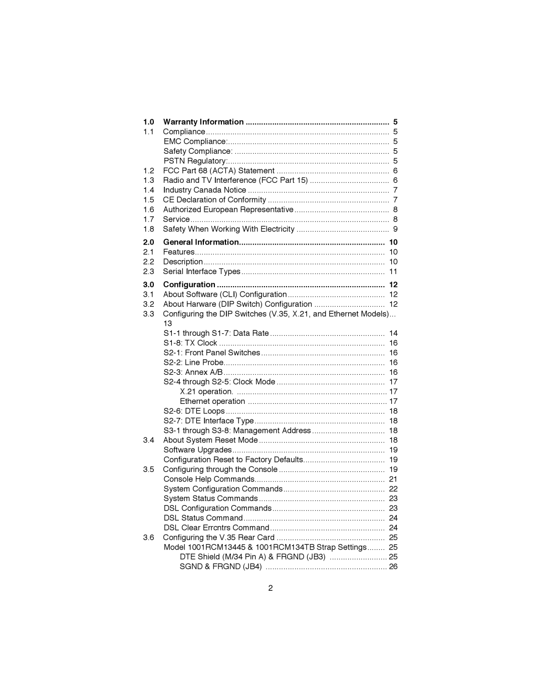 Patton electronic 3088RC user manual Warranty Information, General Information, Configuration 