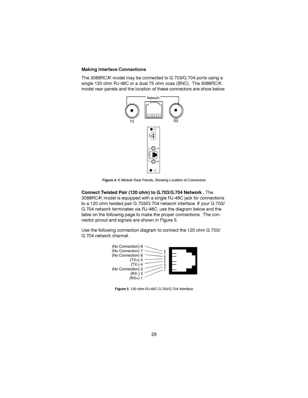 Patton electronic RocketLink-G NTU Rack Mount G.SHDSL Modem Card, 3088RC user manual Making Interface Connections 