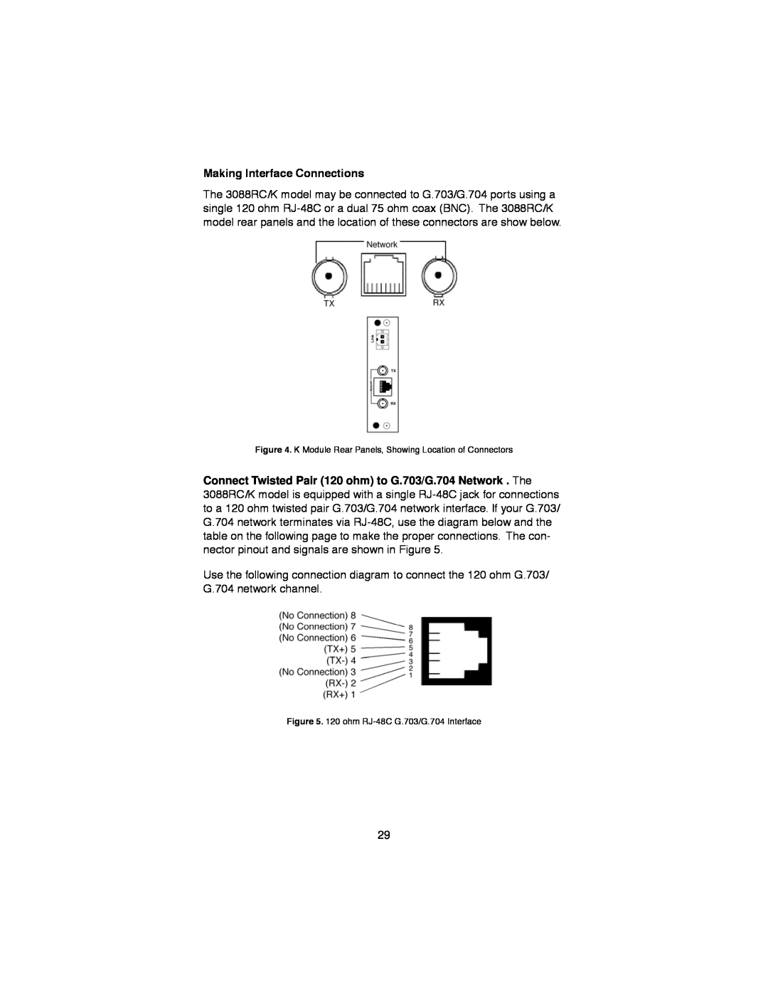 Patton electronic RocketLink-G NTU Rack Mount G.SHDSL Modem Card, 3088RC user manual Making Interface Connections 