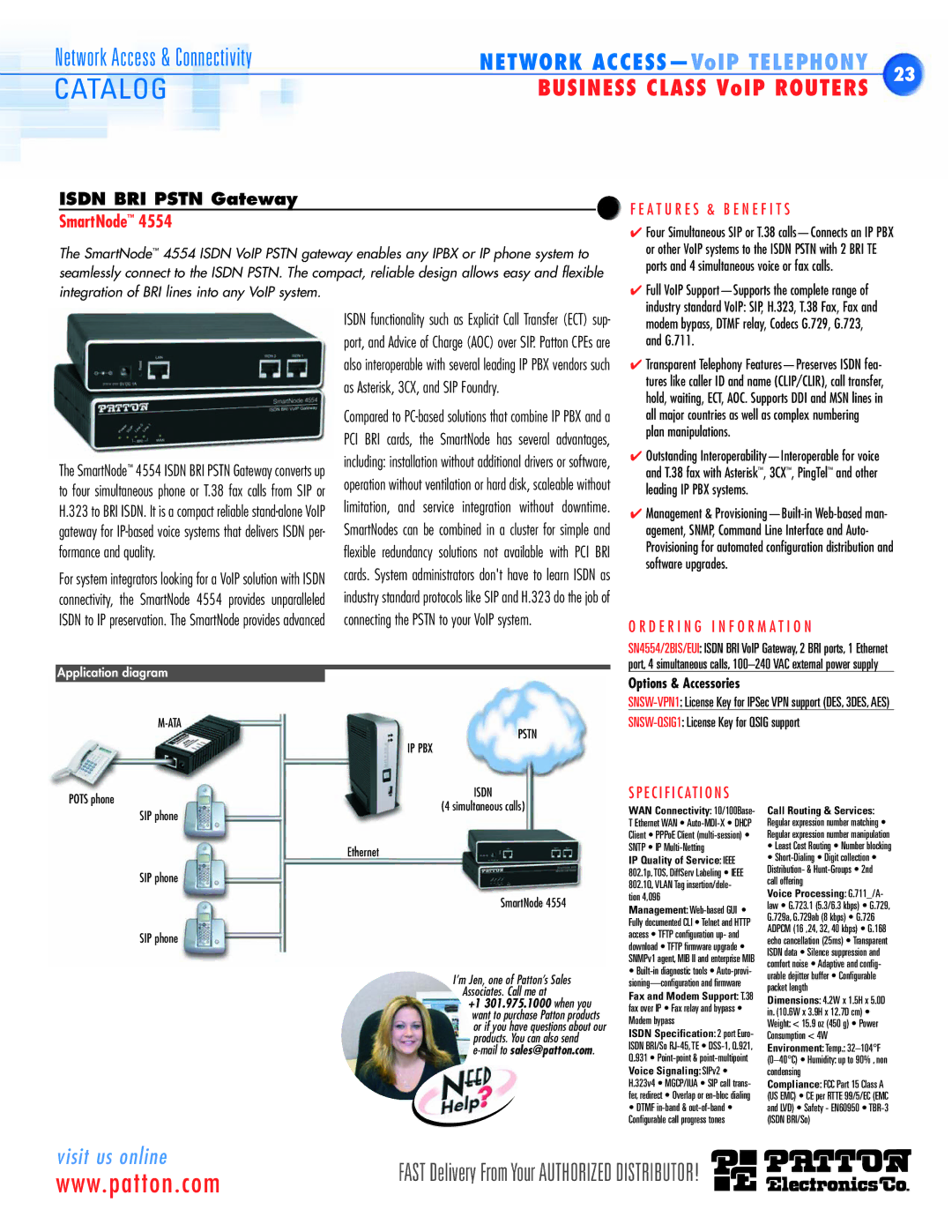 Patton electronic SL402X, SN483X, SN4900, SN465X, SN452X, SN463X, SN455X, SN411X, SN2400 Business Class VoIP Routers, SmartNode 