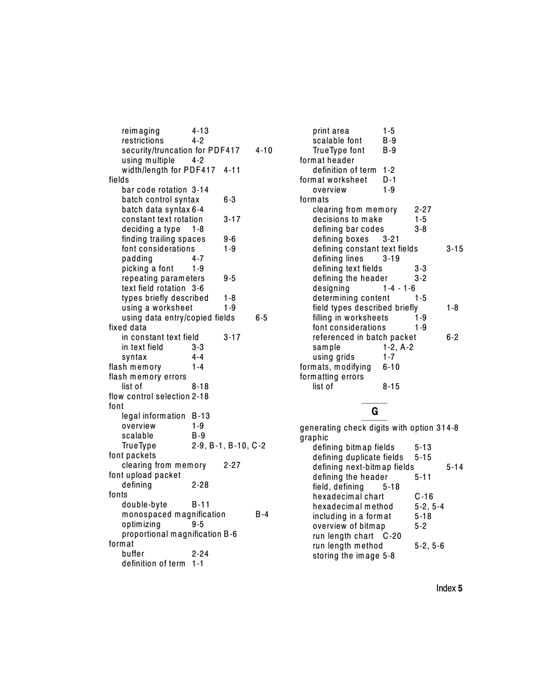 Paxar 2 manual Fields Bar code rotation 