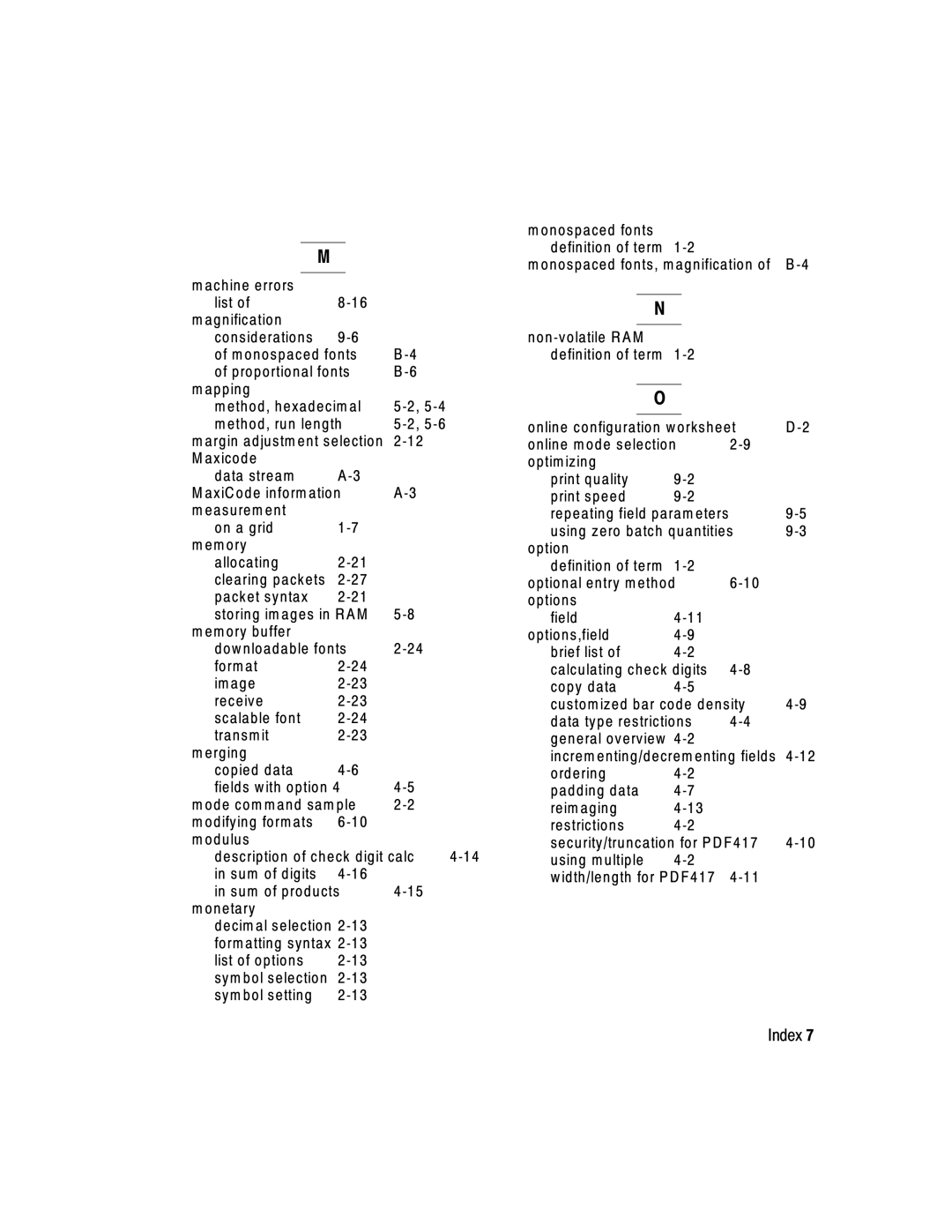 Paxar 2 manual Axicode Data stream 