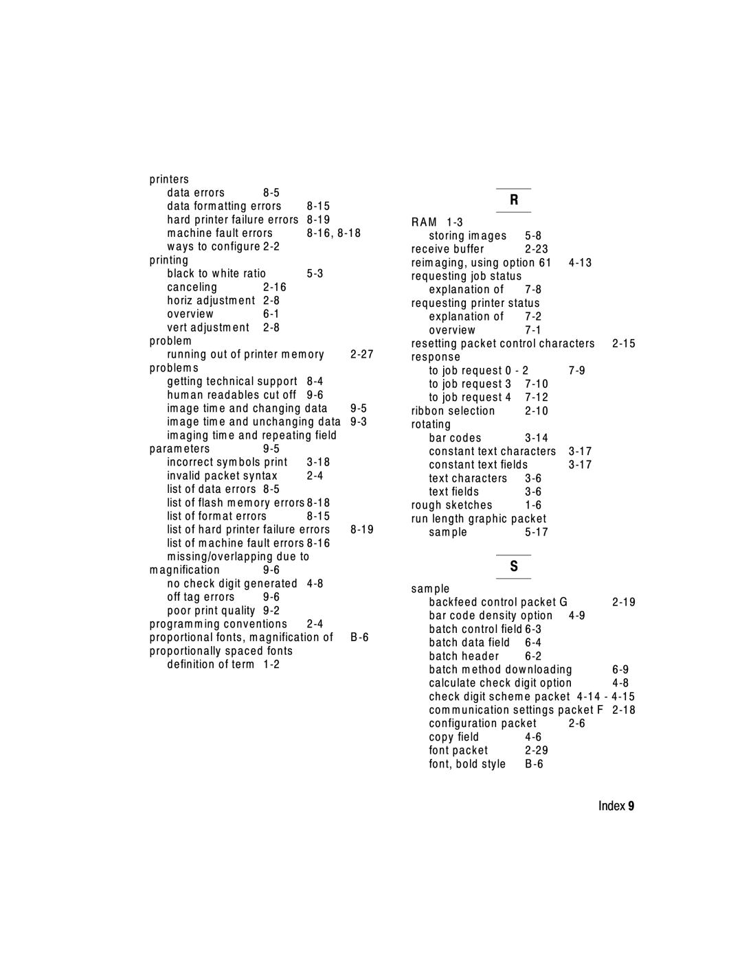 Paxar 2 manual Printing 