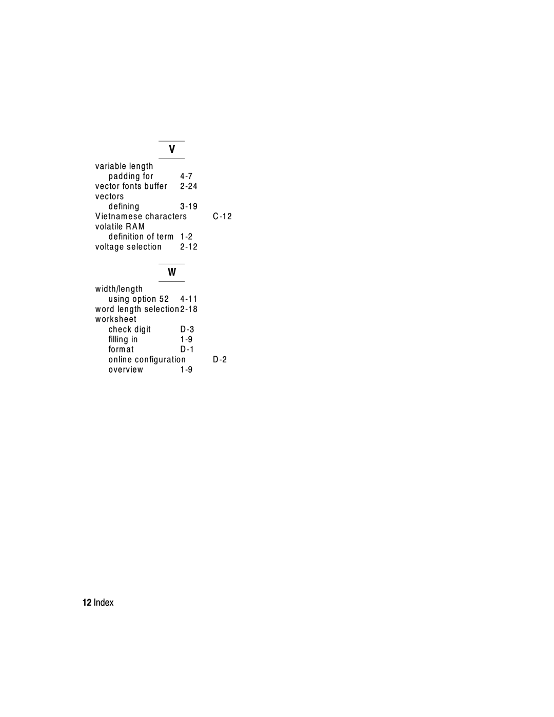 Paxar 2 manual Ord length selection 