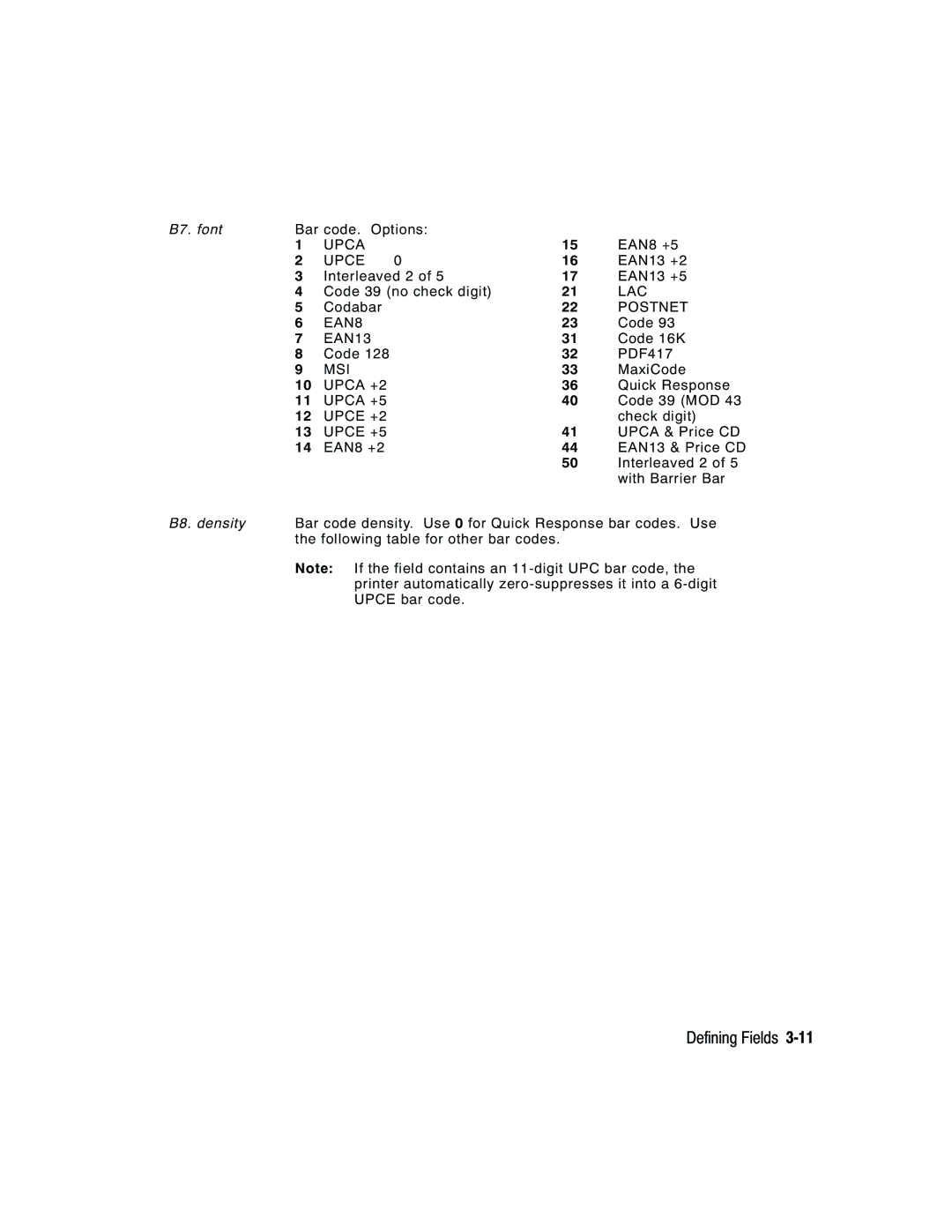 Paxar 2 manual Upca 