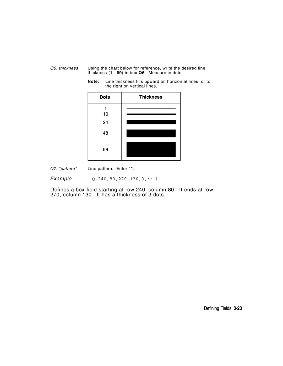 Paxar manual Example Q,240,80,270,130,3, p 