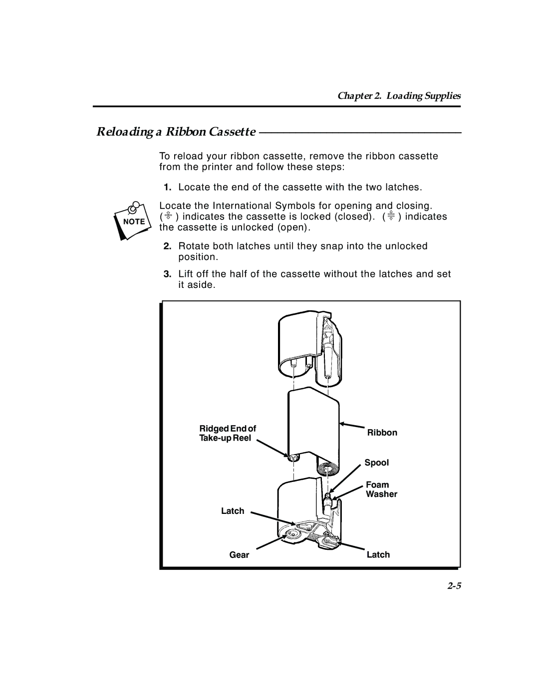 Paxar 4 manual Reloading a Ribbon Cassette 