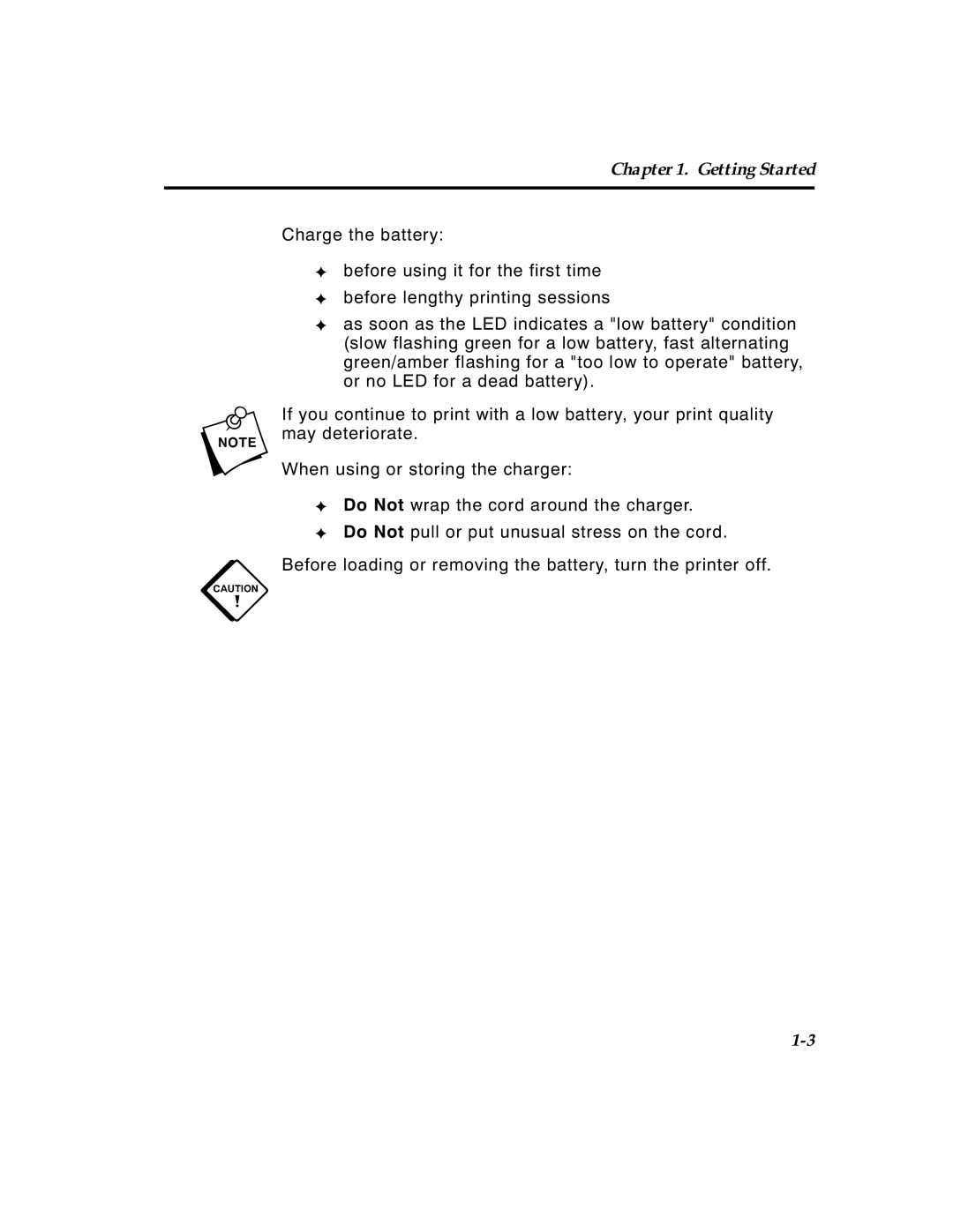 Paxar 4 manual Getting Started 