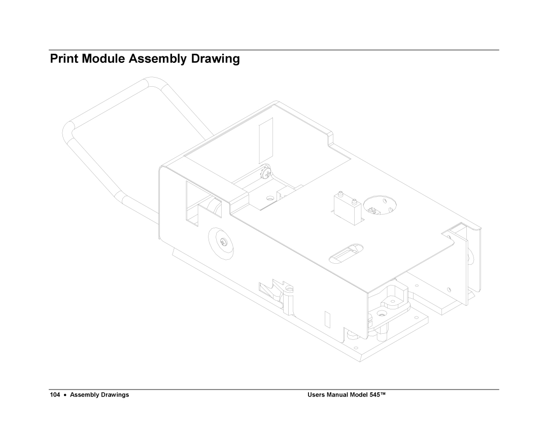 Paxar 545 user manual Print Module Assembly Drawing 