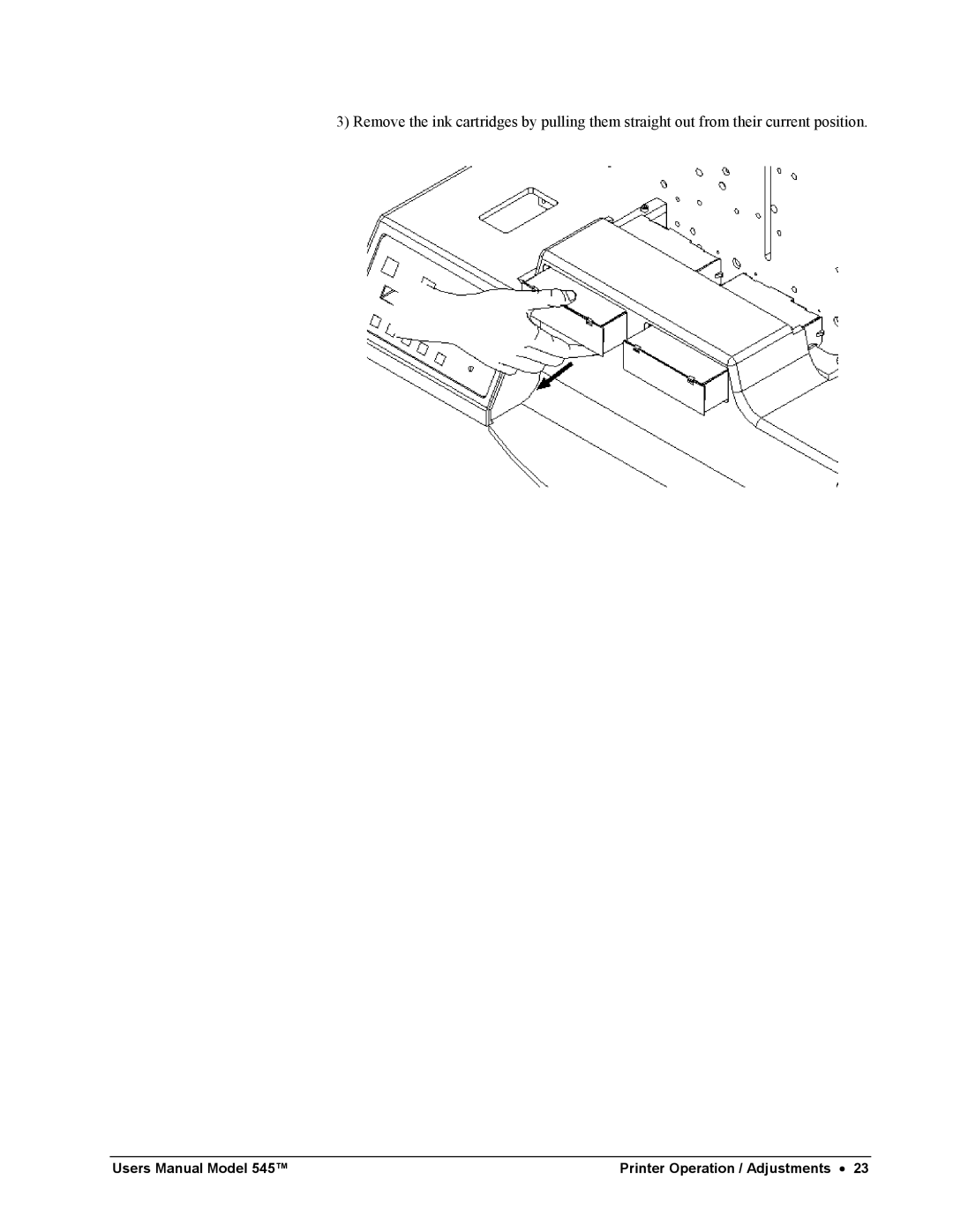 Paxar 545 user manual Printer Operation / Adjustments 