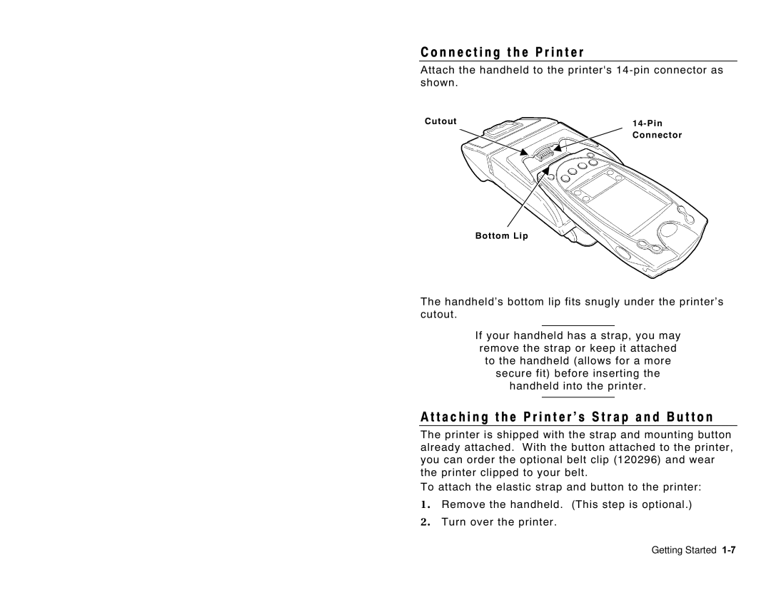 Paxar 6017 manual N n e c t i n g t h e P r i n t e r 