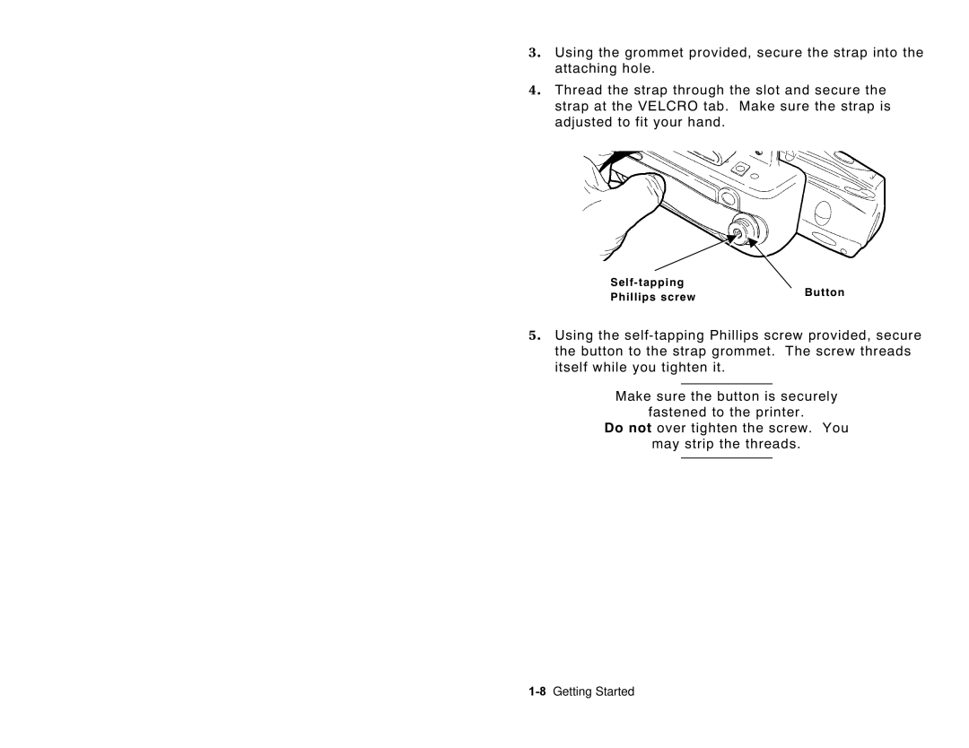 Paxar 6017 manual 8Getting Started 