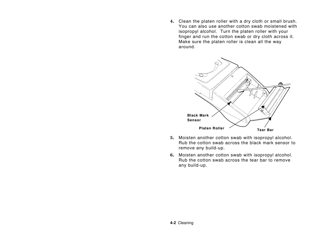 Paxar 6017 manual 2Cleaning 