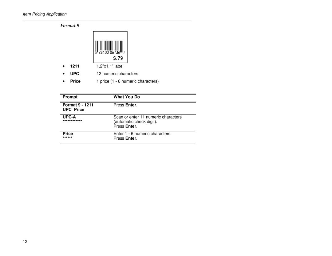 Paxar 6030 manual 1211 2x1.1 label 