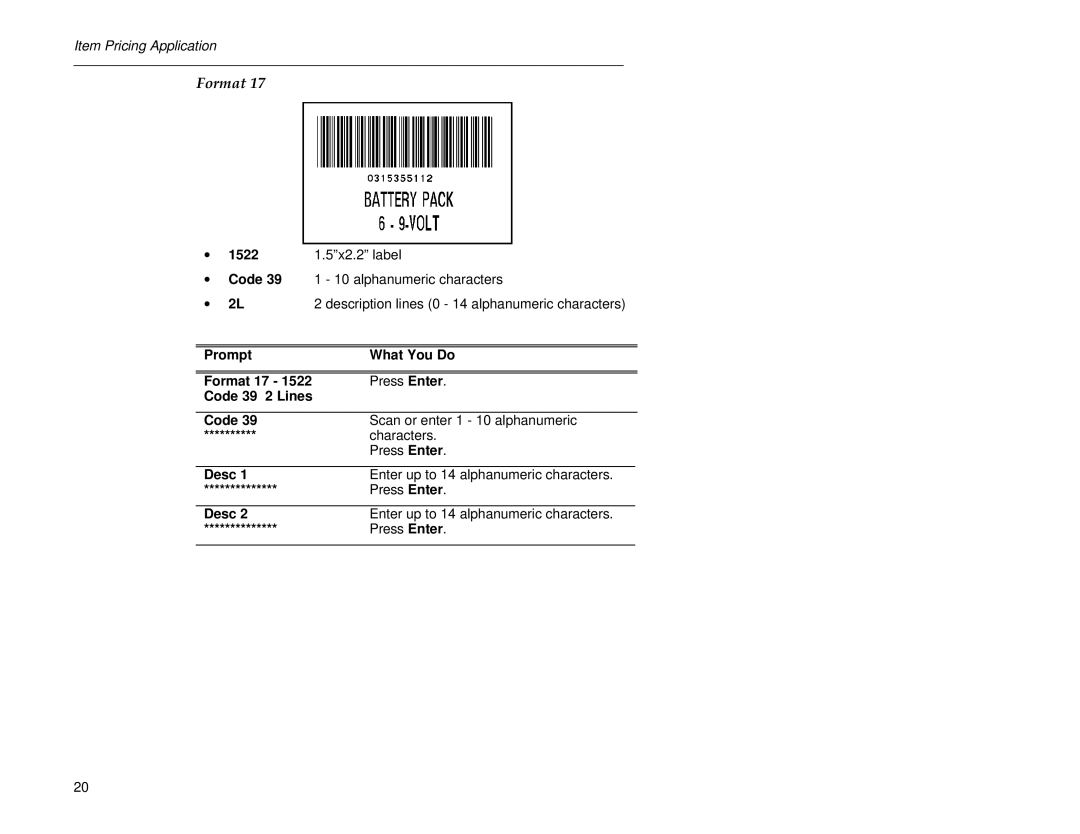 Paxar 6030 manual ∙ 2L 