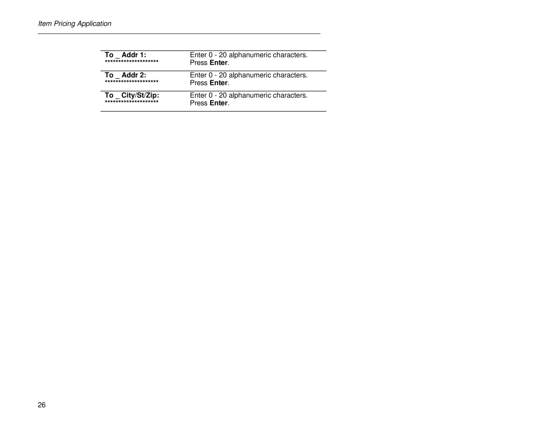 Paxar 6030 manual Item Pricing Application 