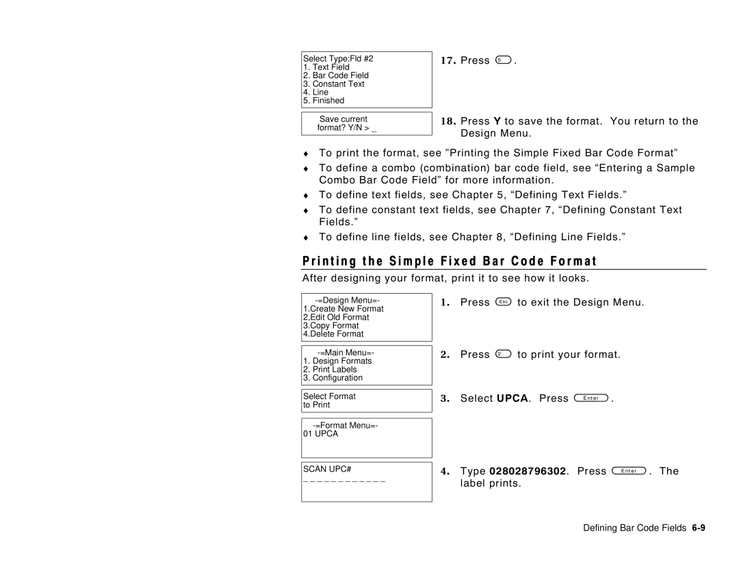 Paxar 6035 manual After designing your format, print it to see how it looks, Type 028028796302. Press Label prints 