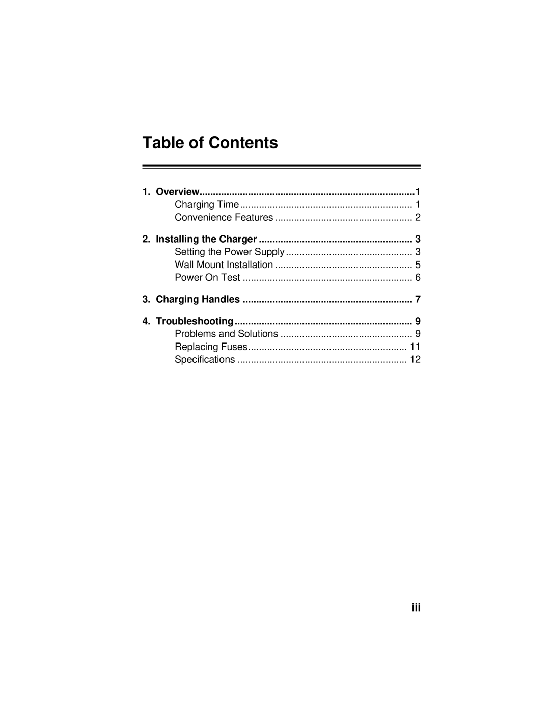 Paxar 6094 operating instructions Table of Contents 