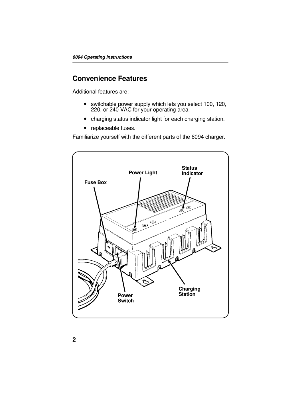 Paxar 6094 operating instructions Convenience Features 