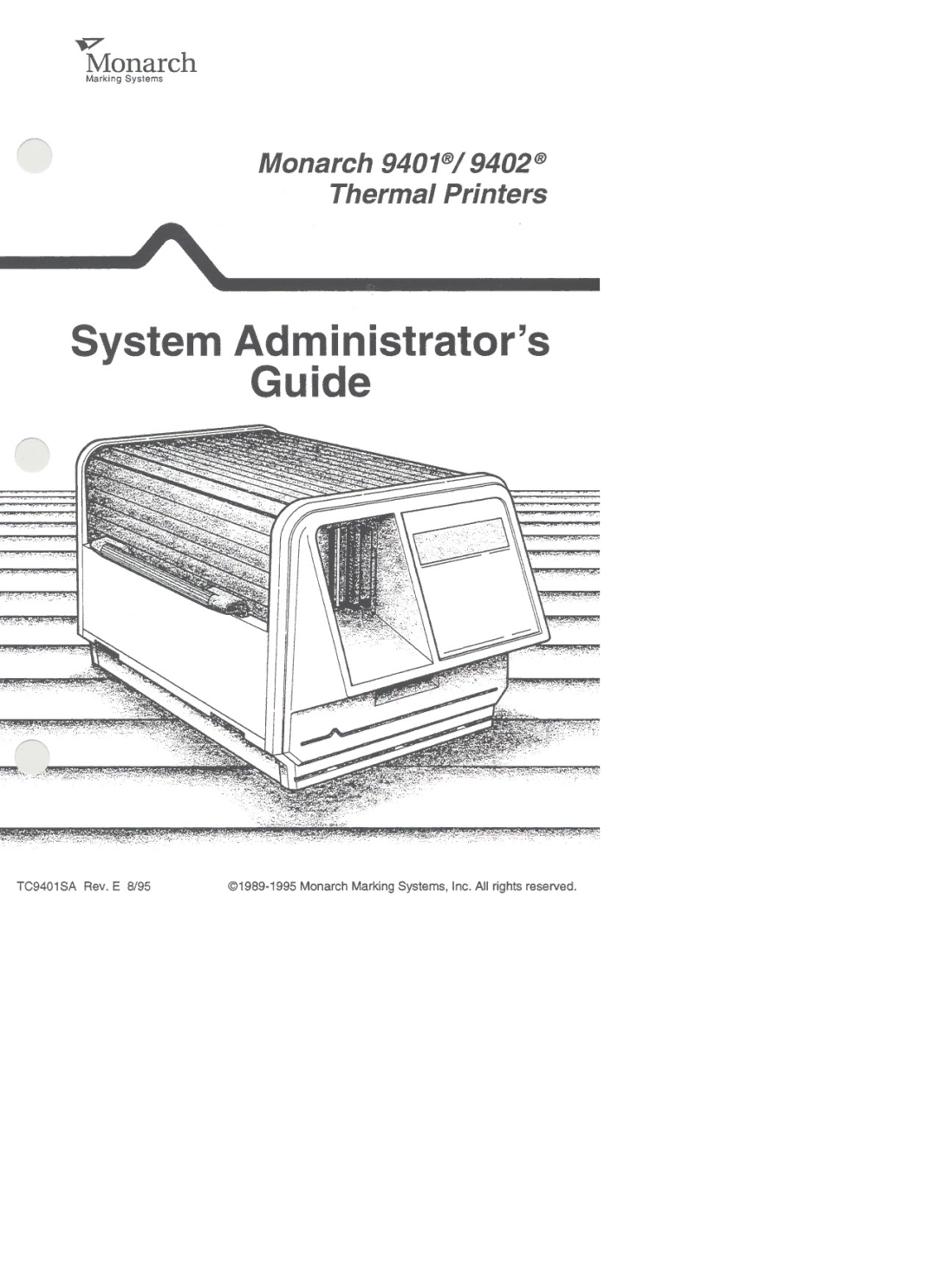 Paxar 9401 manual System Administrators Guide 