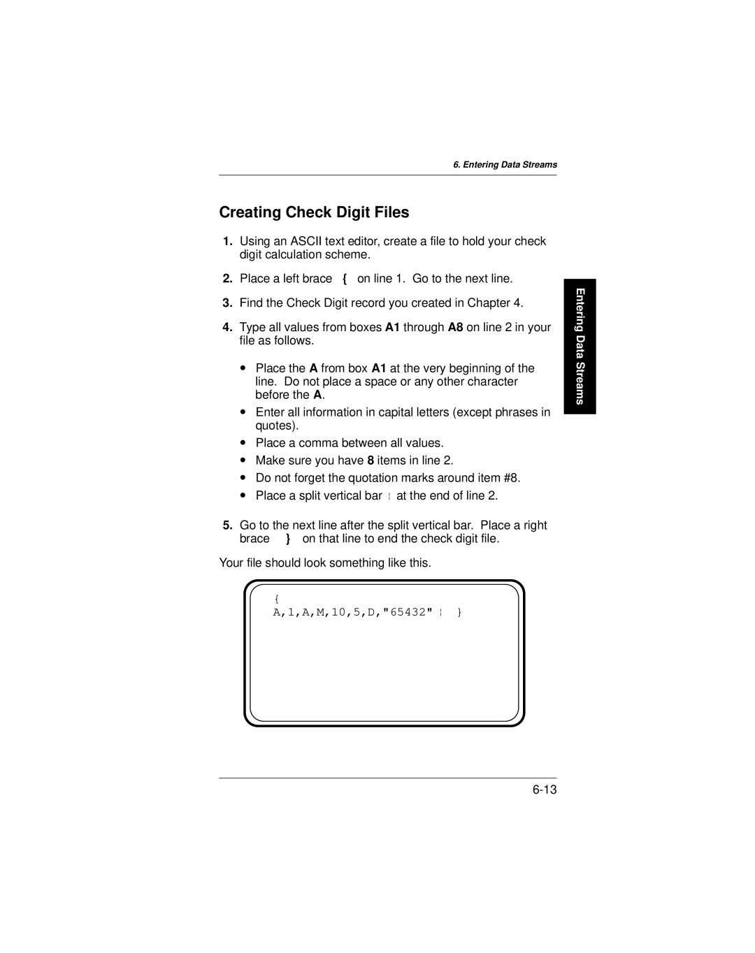 Paxar 9401 manual Creating Check Digit Files 