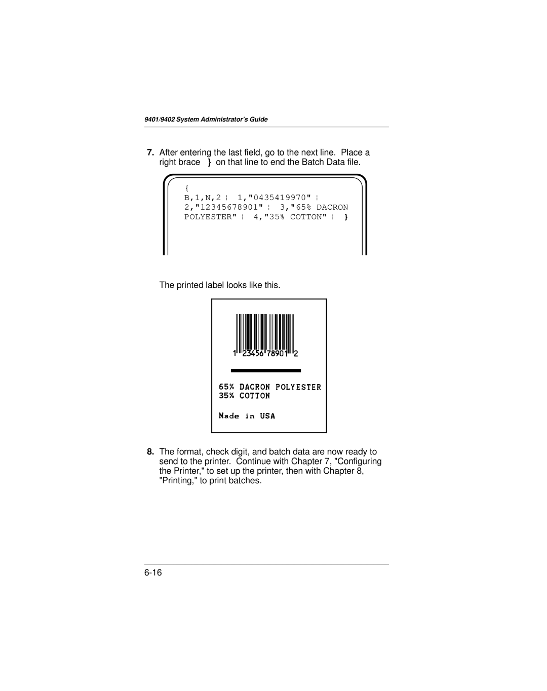 Paxar manual 9401/9402 System Administrators Guide 