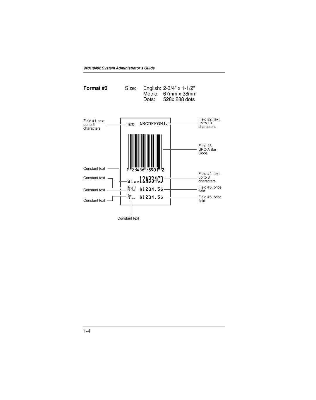 Paxar manual 9401/9402 System Administrators Guide 