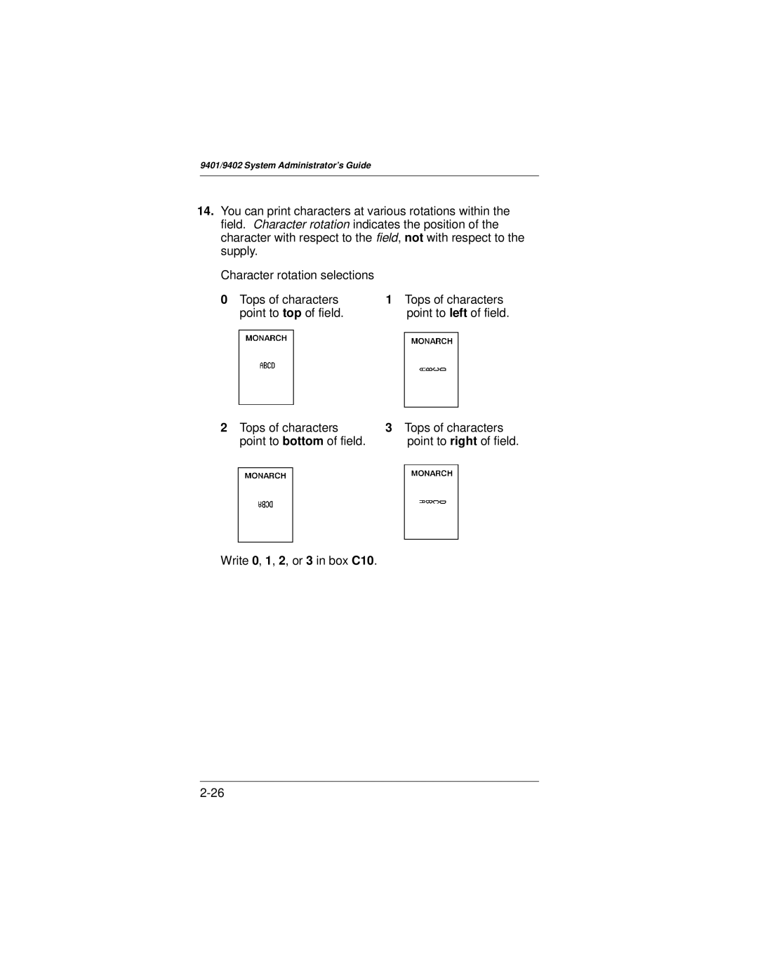 Paxar manual 9401/9402 System Administrators Guide 