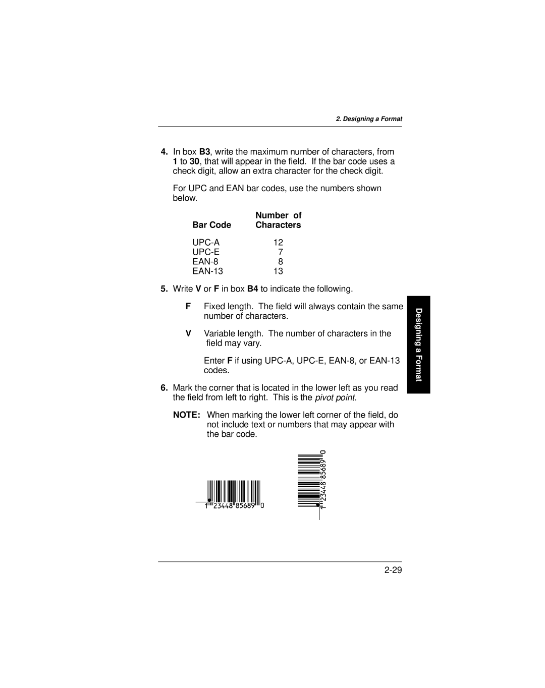 Paxar 9401 manual Number, Bar Code 