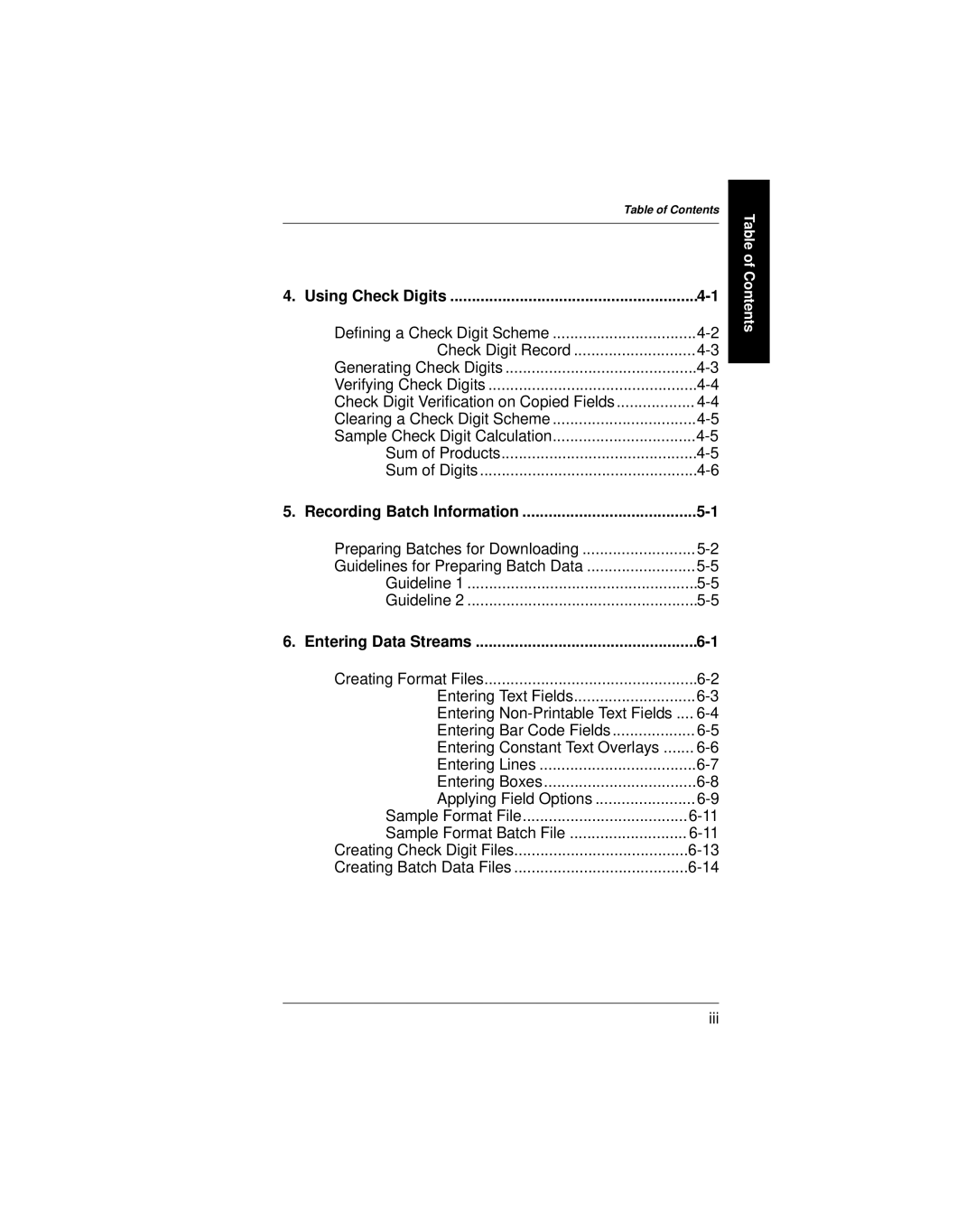 Paxar 9401 manual Using Check Digits, Recording Batch Information 