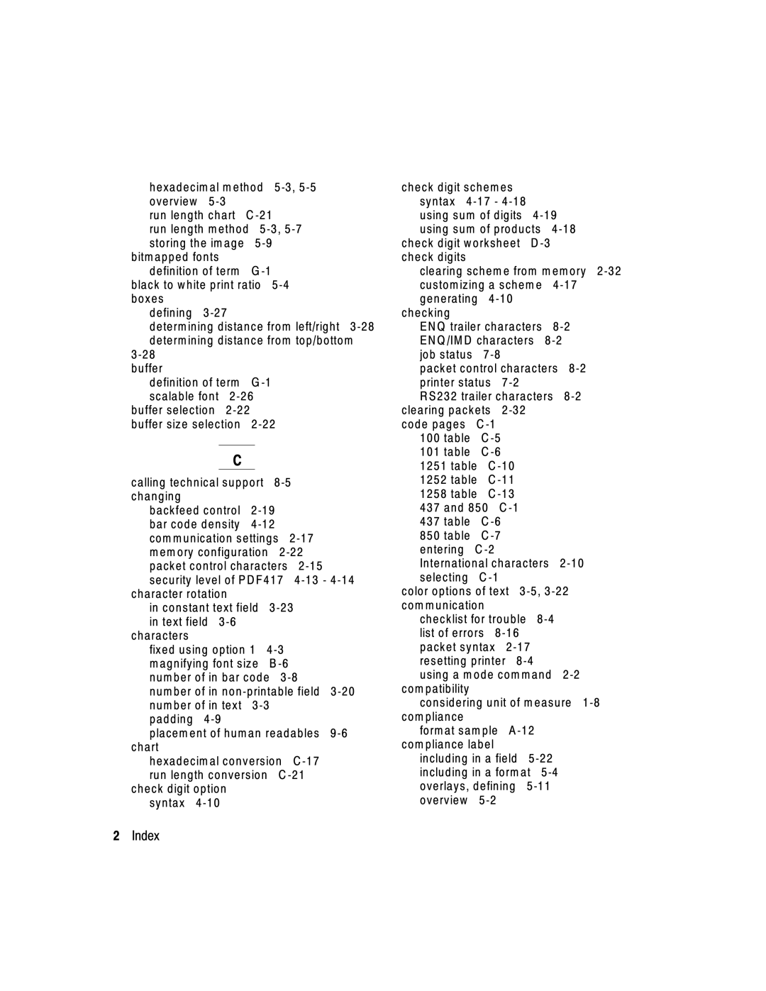 Paxar 9403, 9402 manual Packet control characters Security level of P D F417 