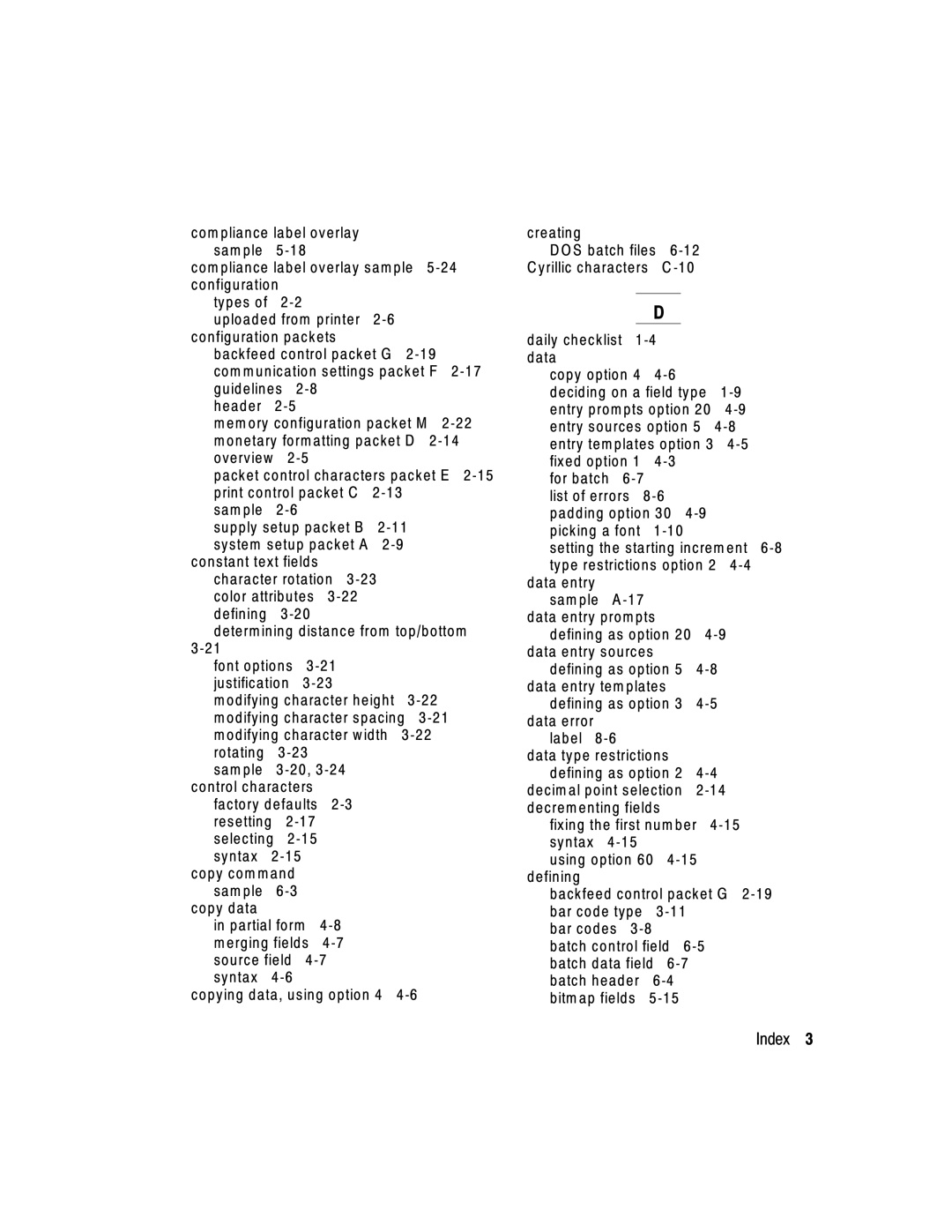 Paxar 9402, 9403 manual Com pliance label overlay Sam ple 