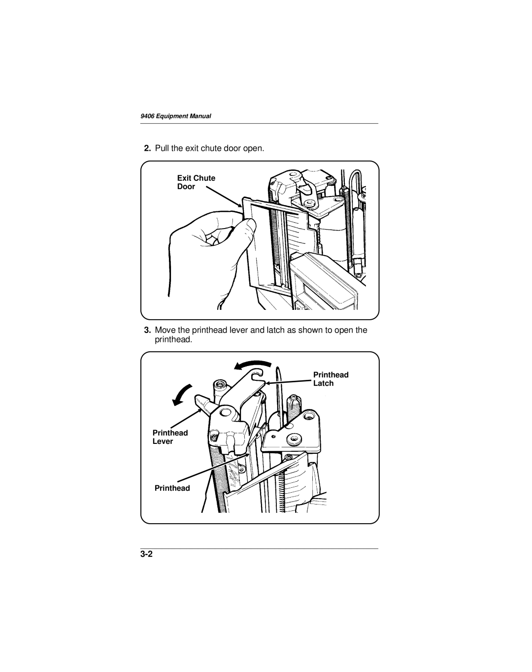 Paxar 9406 manual Printhead Latch Lever 