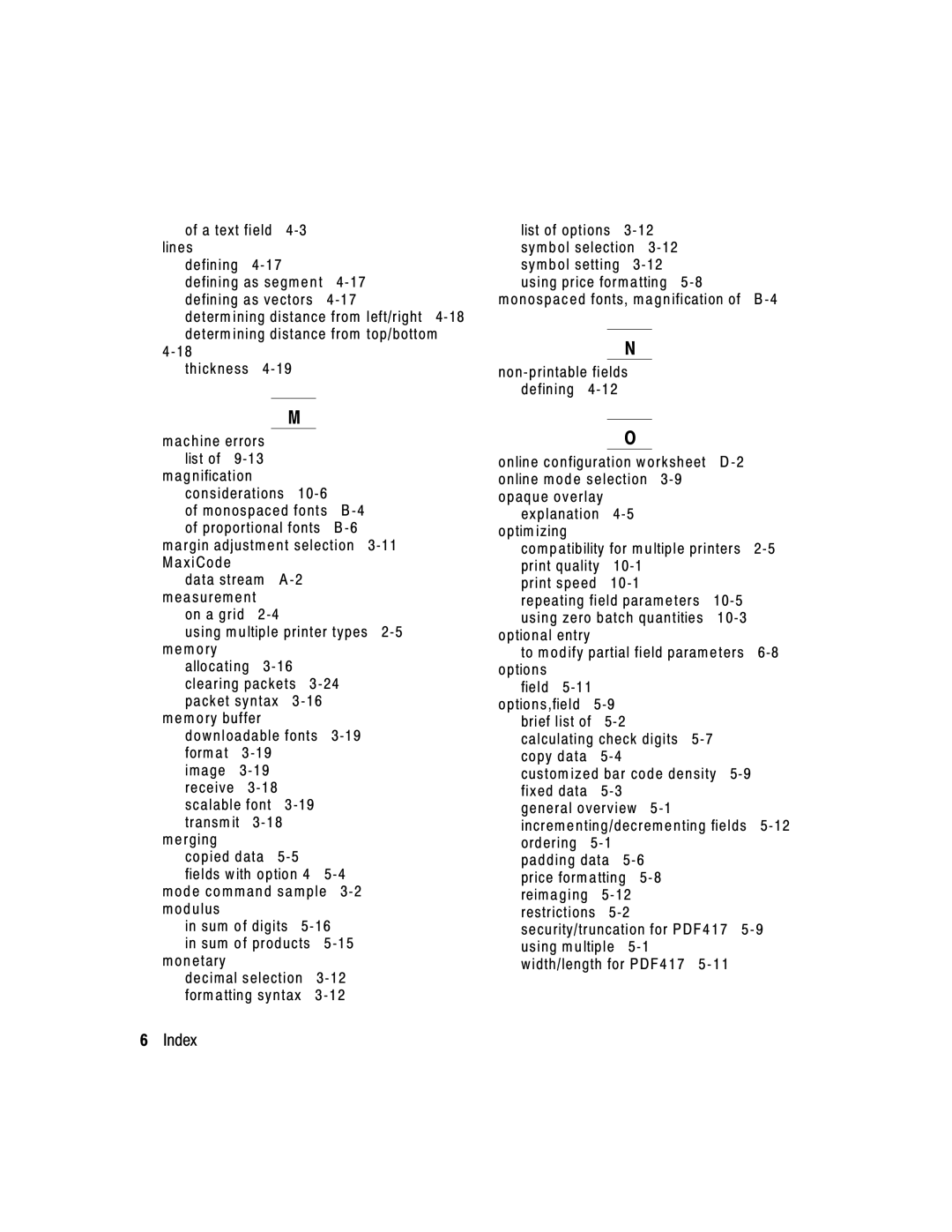 Paxar 9413, 9412 manual A text field Lines Defining 