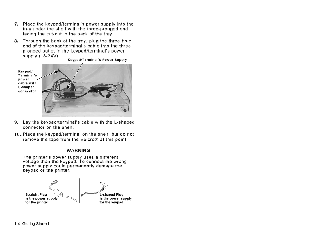 Paxar 9414 manual 4Getting Started 