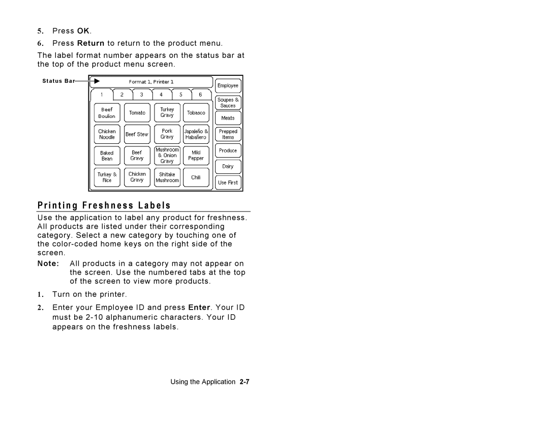 Paxar 9415 manual I n t i n g F r e s h n e s s L a b e l s 